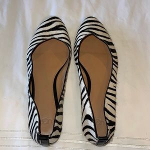 UGG flat Zebra faux fur shoes